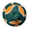 Berber Basket - green | gold | white