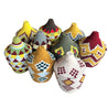 Assorted Berber Baskets - yellow, khaki & burgundy