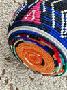 Limited Edition Berber Basket XL - dark blue & pink diamonds