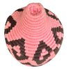 Berber Basket - pink & brown chevrons