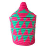 Pack of 10 assorted Berber Baskets - pink, teal & blue