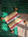 ESSAOUIRA Striped Cotton CUSHION with TASSELS