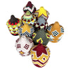 Assorted Berber Baskets - yellow, khaki & burgundy