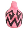 Berber Basket - pink & brown chevrons