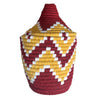 Assorted Berber Baskets - yellow, khaki & burgundy