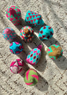 Pack of 10 assorted Berber Baskets - pink, teal & blue