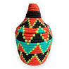 Berber Basket - orange | greens | black