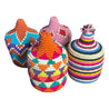 Berber Basket - pink | blue | yellow striped