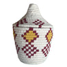 Assorted Berber Baskets - yellow, khaki & burgundy