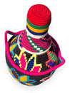 KASBAH Berber Basket L - black | fuchsia | multi