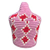 Berber Basket - pink | fuchsia diamonds