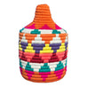 Berber Basket - pink | orange | yellow triangles