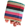 ESSAOUIRA Multi Stripe BED COVER - 290 x 175 cm