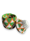 Berber Basket - green | white | orange